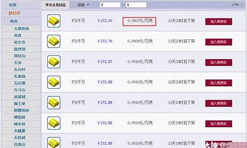 梦幻西游金价涨幅_梦幻西游最新金价比例