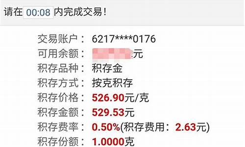 工行积存金金价查询表_工行积存金价格走势